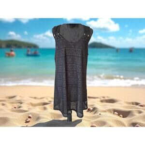 Womens beach cover-up sleeveless black cover up Womens wear